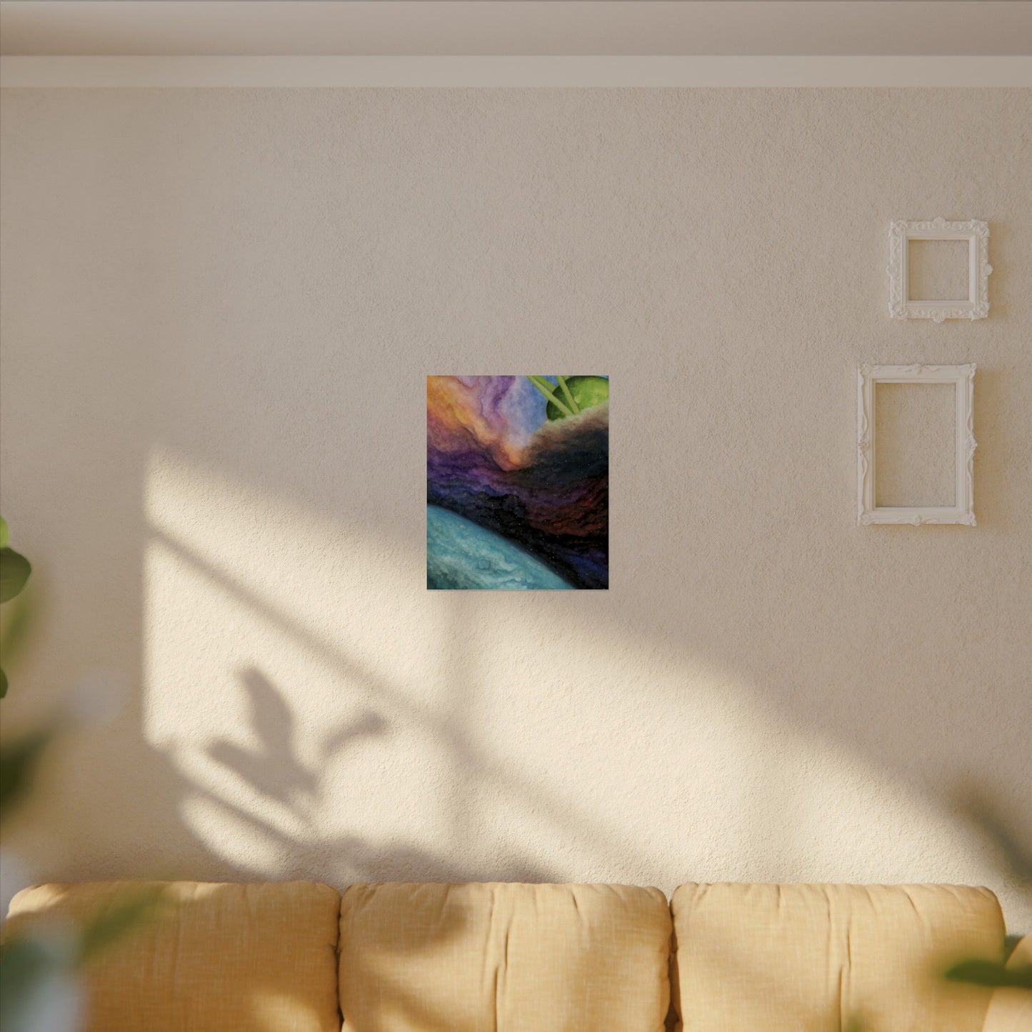 Traveling Through Uncharted Galaxies Watercolor Painting - Textured Watercolor Matte Posters