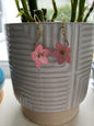 Hand-Drawn - Pick Your Own Color - Dangle Forget-Me-Not Shrinky Dink Flower Earrings - Made To Order
